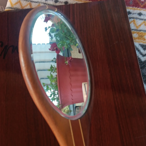 Vintage Wooden hand mirror - Picture 4 of 4